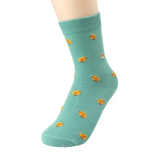 1 Pair Cute Small Animal Cartoon Socks Spring Autumn Cotton Casual Socks With Prints Little Piggy Chausette Femme 5
