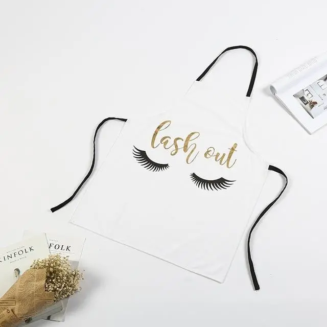 1Pcs Fashion Bronzing Cotton Apron Women Adult Bibs Home Cooking Baking Coffee Shop Cleaning Aprons Kitchen Accessories 11
