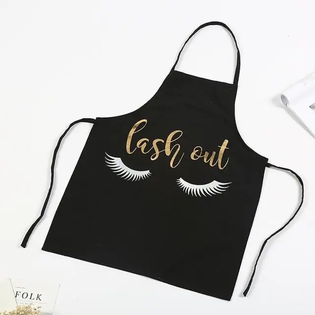 1Pcs Fashion Bronzing Cotton Apron Women Adult Bibs Home Cooking Baking Coffee Shop Cleaning Aprons Kitchen Accessories 12