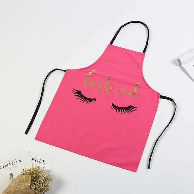 1Pcs Fashion Bronzing Cotton Apron Women Adult Bibs Home Cooking Baking Coffee Shop Cleaning Aprons Kitchen Accessories 15