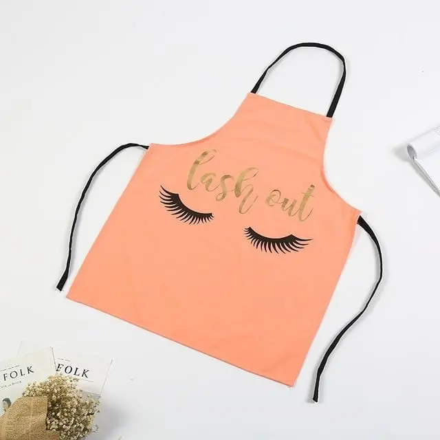 1Pcs Fashion Bronzing Cotton Apron Women Adult Bibs Home Cooking Baking Coffee Shop Cleaning Aprons Kitchen Accessories 16