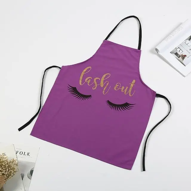 1Pcs Fashion Bronzing Cotton Apron Women Adult Bibs Home Cooking Baking Coffee Shop Cleaning Aprons Kitchen Accessories 18