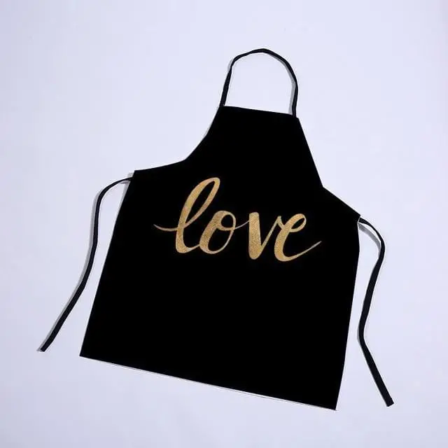 1Pcs Fashion Bronzing Cotton Apron Women Adult Bibs Home Cooking Baking Coffee Shop Cleaning Aprons Kitchen Accessories 19