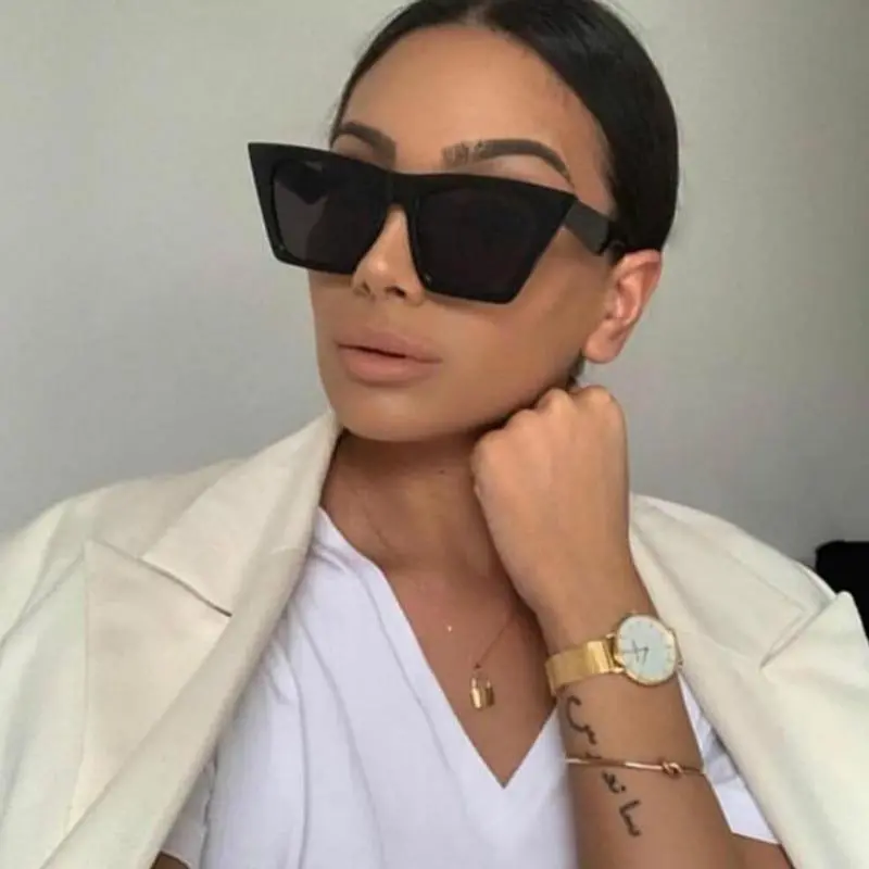2019 New Brand Sunglasses Square Glasses Personalized Cat Eyes Colorful Sunglasses Trend Versatile Sunglasses Uv400 Curtain 1