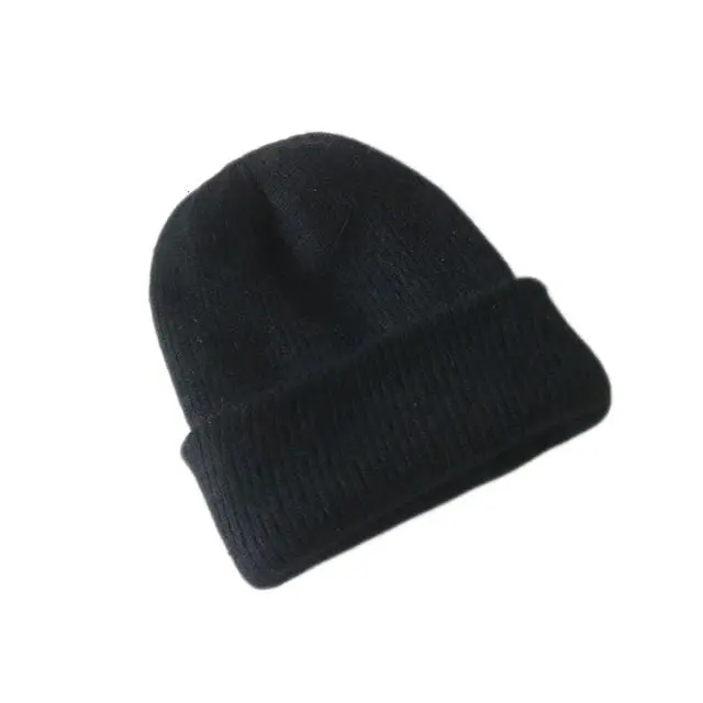 2019 New Simple Rabbit Fur Beanie Hat For Women Winter Skullies Warm Gravity Falls Cap Gorros Female Cap 5