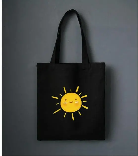 2019 New Women Canvas Bags Eco Reusable Shopping Bags With Zipper Foldable Shoulder Bag Girls Students Casual Handbag Tote 17