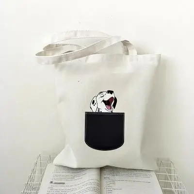 2019 New Women Canvas Bags Eco Reusable Shopping Bags With Zipper Foldable Shoulder Bag Girls Students Casual Handbag Tote 19