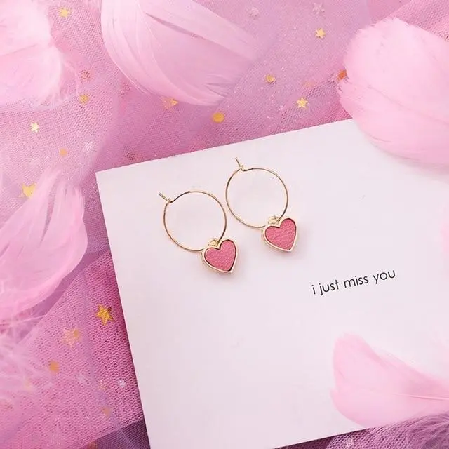 2019 Pink Earrings Korean Flower Sweet Geometric Earring Simulated Pearl Pendientes Mujer For Women Tassel Ear Jewelry Brincos 20