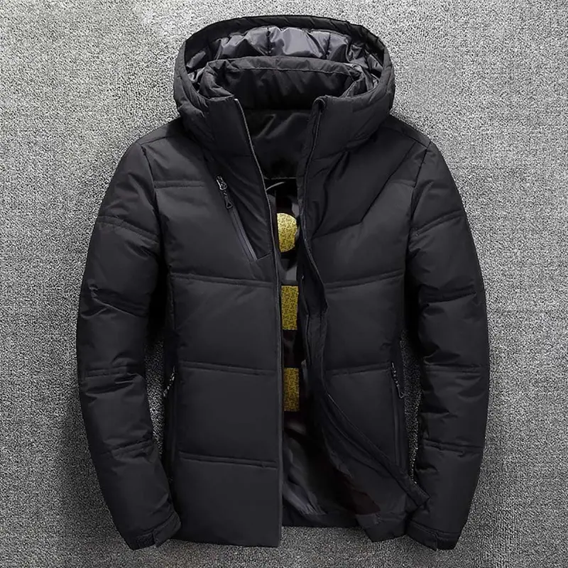2019 Winter New Jacket Mens Quality Thermal Thick Coat Snow Red Black Parka Male Warm Outwear Fashion White Duck Down Jacket Men 1