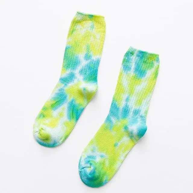 2020 Cotton Skate Socks Men Women Sock Knee-High Funny Cycling Running Hiking Tie Dye Sox Harajuku Hip Hop Happy Socks 8