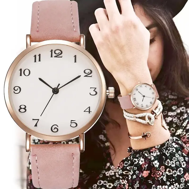 2020 Style Fashion Women's Luxury Leather Band Analog Quartz Wristwatch Golden Ladies Watch Women Dress Reloj Mujer Black Clock 1