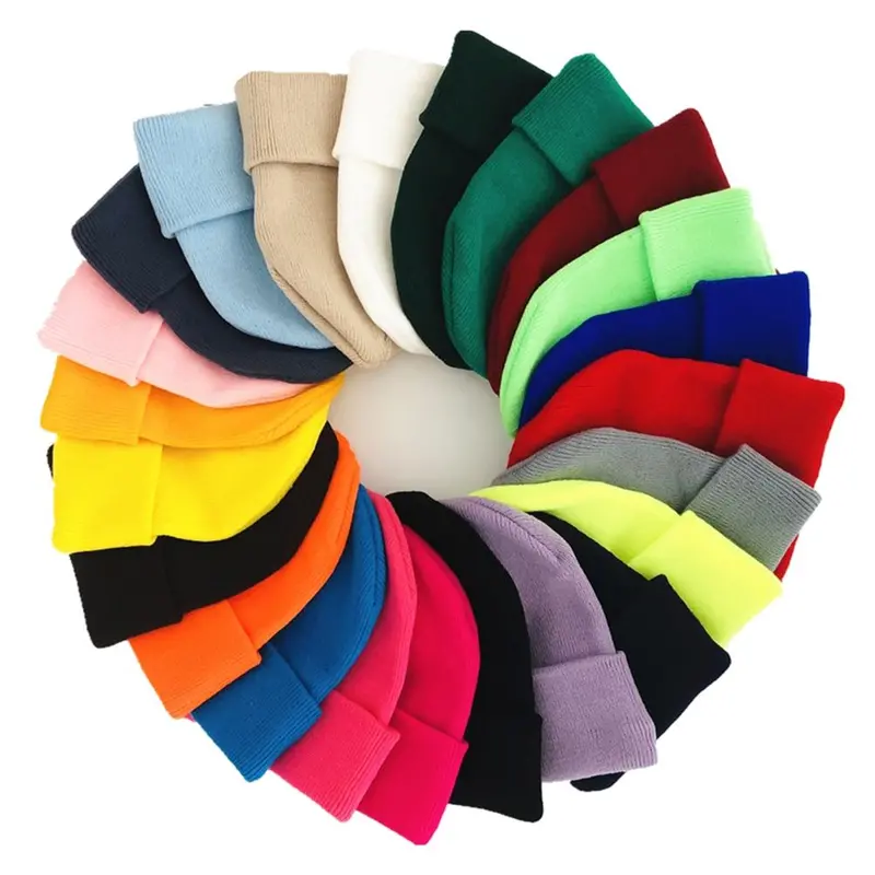 2020 Winter Hats For Woman New Beanies Knitted Solid Cute Hat Girls Autumn Female Beanie Caps Warmer Bonnet Ladies Casual Cap 1