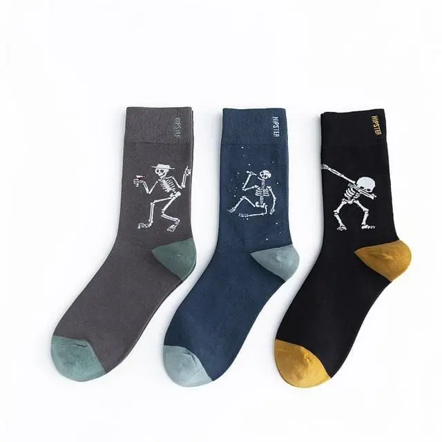 3 Pairs/Lot Winter Retro Women Van Gogh Modern Oil Paint Cotton Mural World Famous Socks Art Abstract Happy Funny Women Socks 25