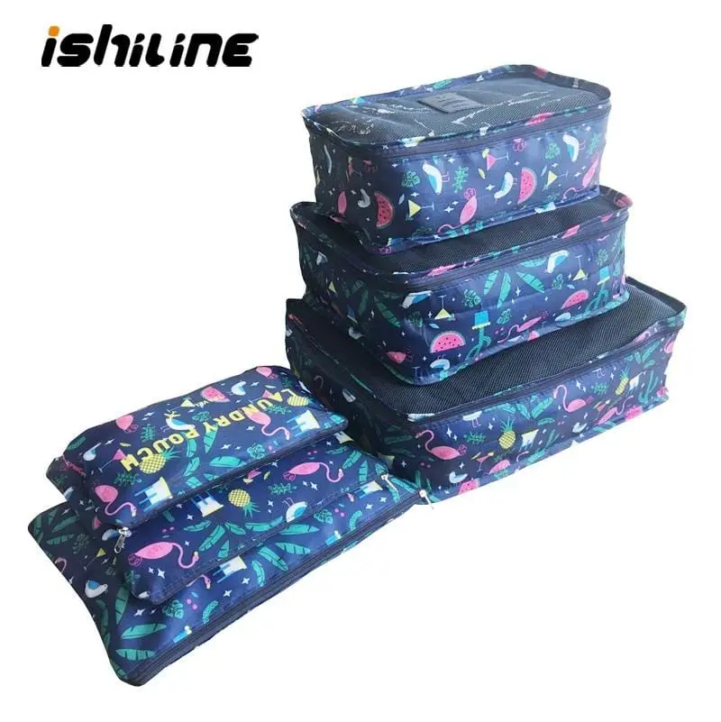 6Pcs/Set Travel Organizer Storage Bags Portable Luggage Organizer Clothes Tidy Pouch Suitcase Packing Laundry Bag Storage Case 1