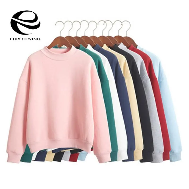 9 Colors Autumn Winter Loose Fleece Thick Knit Sweatshirt Female Hooded Pullover Tops Women Hoodies Casual Female Clothes 1