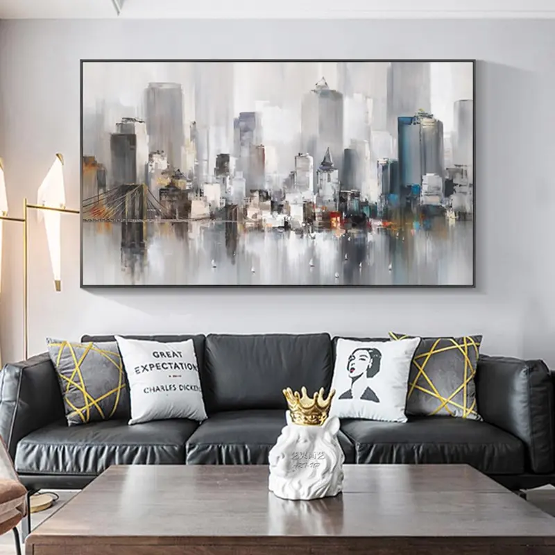 Abstract Watercolour Architecture Canvas Painting Wall Pictures For Living Room Decor Poster And Print Home Decor 1