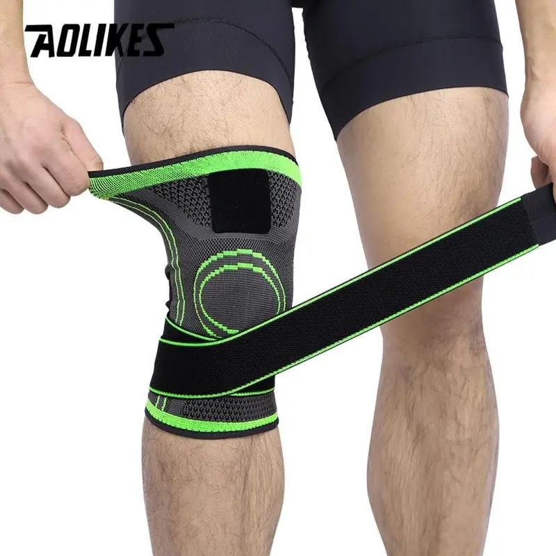 Aolikes 1Pcs 2019 Knee Support Professional Protective Sports Knee Pad Breathable Bandage Knee Brace Basketball Tennis Cycling 1