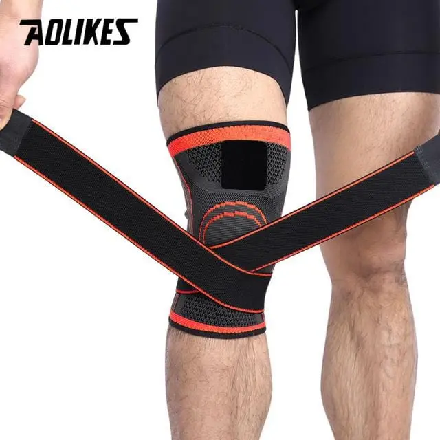 Aolikes 1Pcs 2019 Knee Support Professional Protective Sports Knee Pad Breathable Bandage Knee Brace Basketball Tennis Cycling 7
