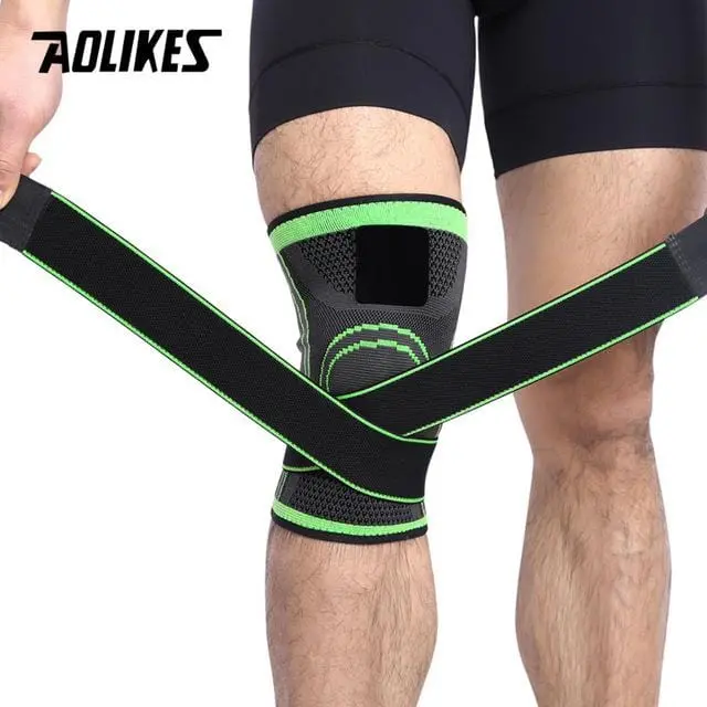 Aolikes 1Pcs 2019 Knee Support Professional Protective Sports Knee Pad Breathable Bandage Knee Brace Basketball Tennis Cycling 8