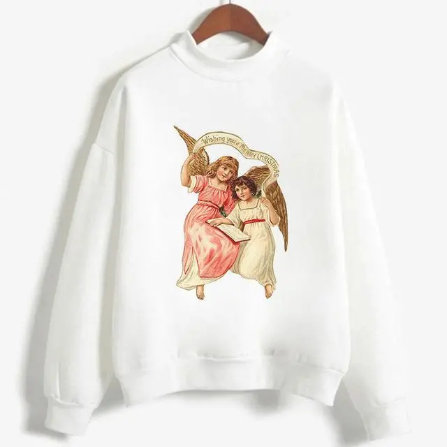 Art-Inspired Oversized Hoodie for Women – Van Gogh & Michelangelo Oil Painting Print, Vintage Harajuku Aesthetic