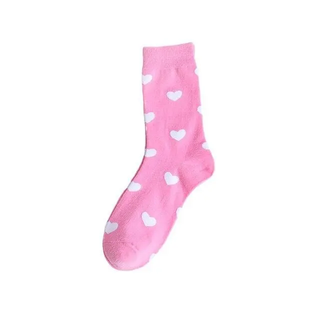 Autumn Fashion Street Harajuku Style Fun Socks Unisex Fancy Fruit Animal Art Man Cotton Socks Cute Happy Woman Long Socks Meias 10