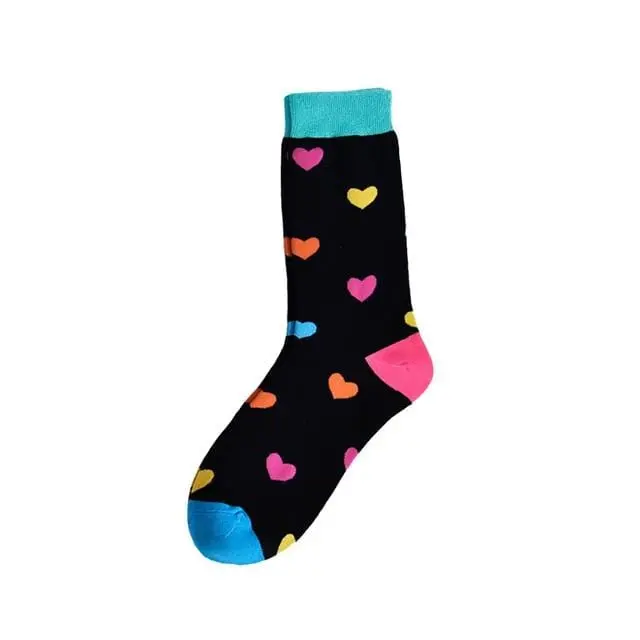 Autumn Fashion Street Harajuku Style Fun Socks Unisex Fancy Fruit Animal Art Man Cotton Socks Cute Happy Woman Long Socks Meias 15