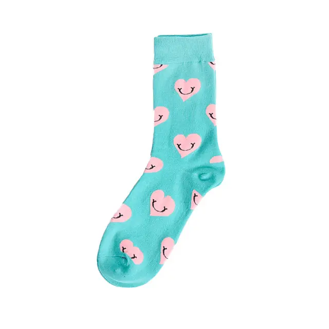 Autumn Fashion Street Harajuku Style Fun Socks Unisex Fancy Fruit Animal Art Man Cotton Socks Cute Happy Woman Long Socks Meias 20