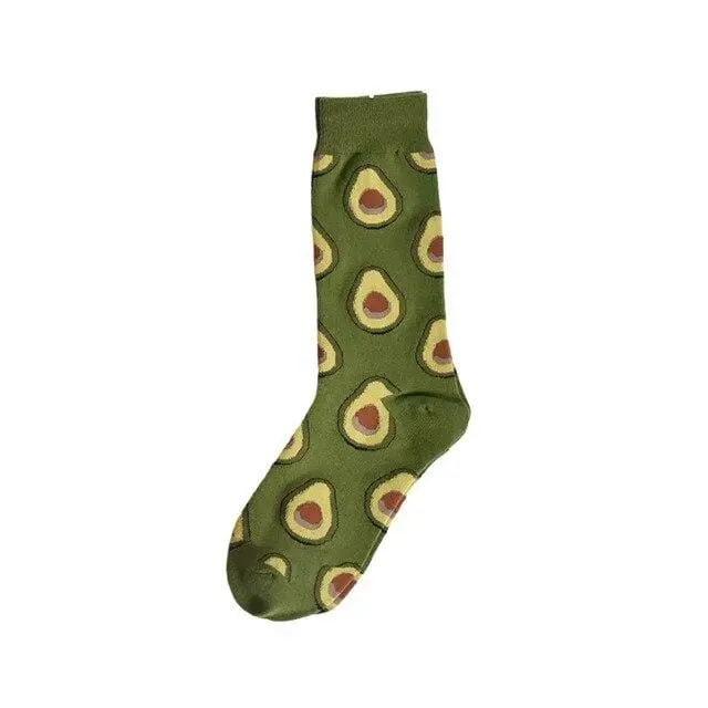 Autumn Fashion Street Harajuku Style Fun Socks Unisex Fancy Fruit Animal Art Man Cotton Socks Cute Happy Woman Long Socks Meias 20