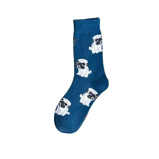 Autumn Fashion Street Harajuku Style Fun Socks Unisex Fancy Fruit Animal Art Man Cotton Socks Cute Happy Woman Long Socks Meias 27