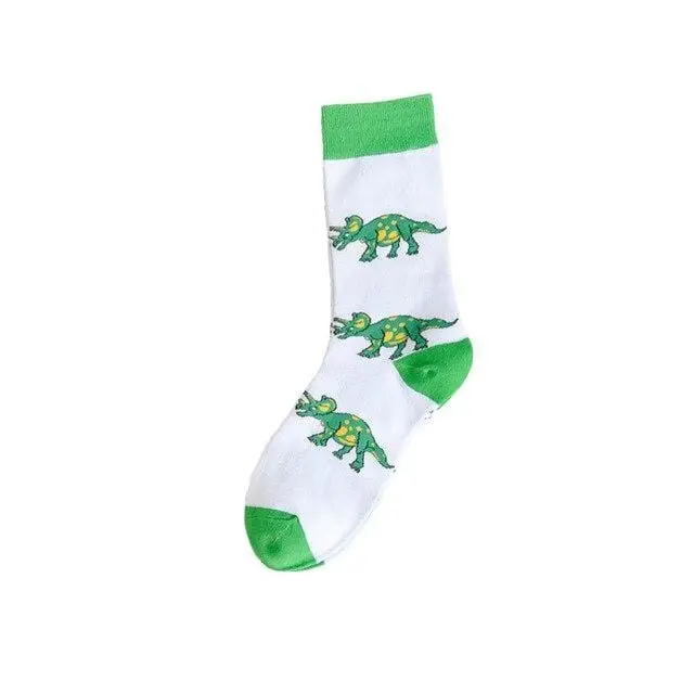 Autumn Fashion Street Harajuku Style Fun Socks Unisex Fancy Fruit Animal Art Man Cotton Socks Cute Happy Woman Long Socks Meias 28