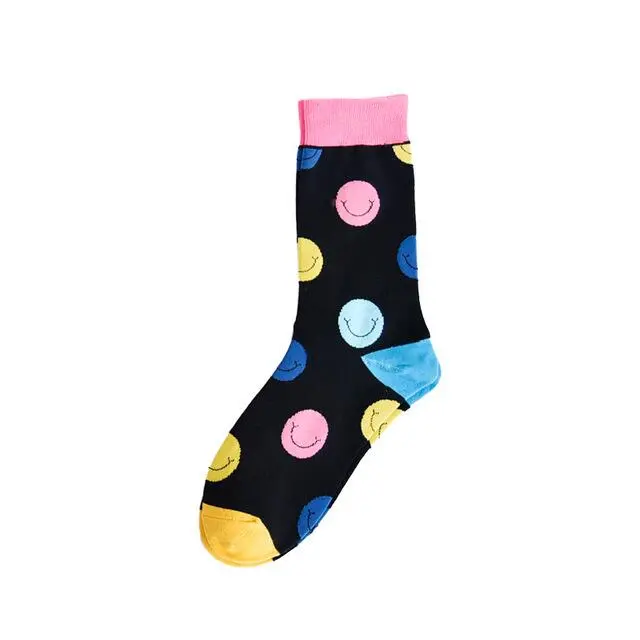 Autumn Fashion Street Harajuku Style Fun Socks Unisex Fancy Fruit Animal Art Man Cotton Socks Cute Happy Woman Long Socks Meias 28