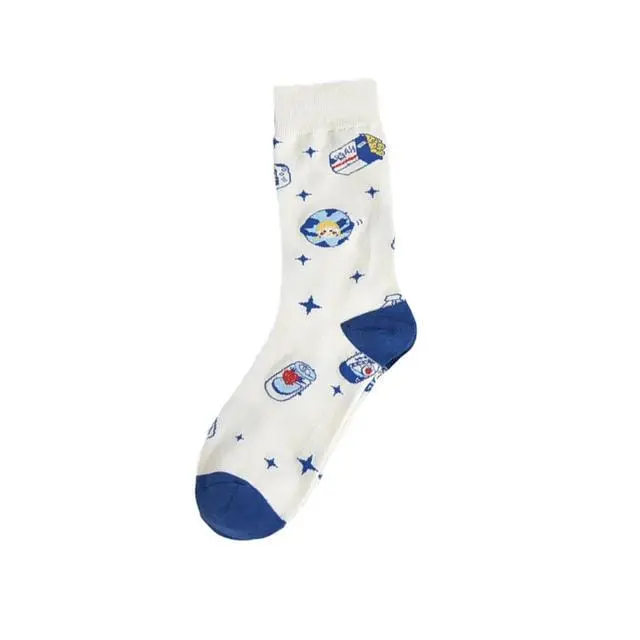 Autumn Fashion Street Harajuku Style Fun Socks Unisex Fancy Fruit Animal Art Man Cotton Socks Cute Happy Woman Long Socks Meias 3