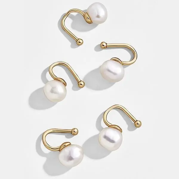 Bohemian Imitation Pearls Ear Cuff For Women Girl Trendy Round Small Clip Earrings No Piercing Gold Metal Wedding Jewelry Bijoux 6