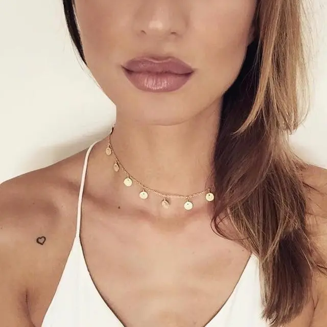 Bohemian Moon Star Crystal Heart Choker Necklace For Women Necklace Pendant On Neck Chocker Necklace Jewelry Gift 11