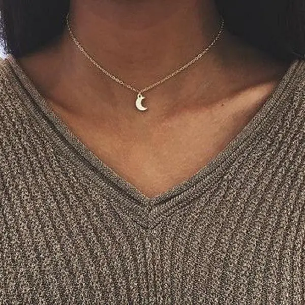 Bohemian Moon Star Crystal Heart Choker Necklace For Women Necklace Pendant On Neck Chocker Necklace Jewelry Gift 7