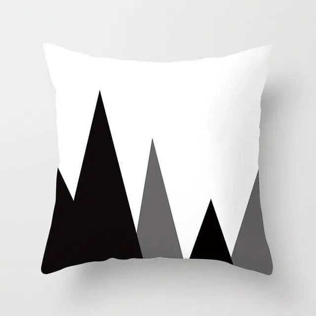 Buy 5 Get 1 Free Black And White Geometric Abstract Decorative Pillowcases Polyester Throw Pillow Case Geometric Pillowcase 11