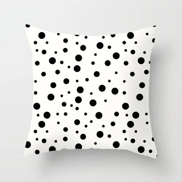 Buy 5 Get 1 Free Black And White Geometric Abstract Decorative Pillowcases Polyester Throw Pillow Case Geometric Pillowcase 4