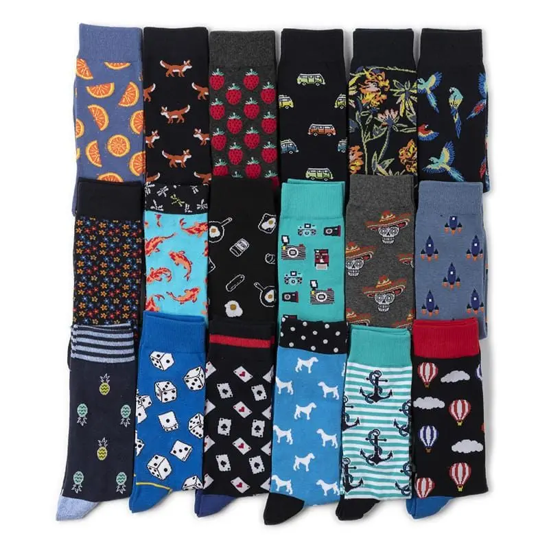 Cartoon Balloon Rockets Poker Knee Socks Woman Lemon Bird Sock Strawberry Goldfish Camera Geometric Pattern Happy Spring Weed 1