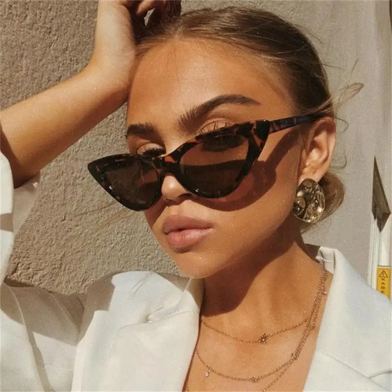 Cat Eye Shade For Women Fashion Sunglasses Brand Woman Vintage Retro Triangular Cateye Glasses Oculos Feminino Sunglasses Sexy 1