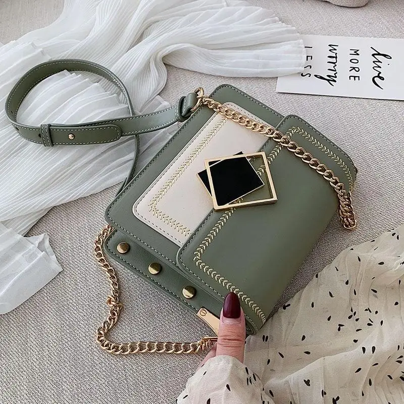 Chain Pu Leather Crossbody Bags For Women 2019 Small Shoulder Messenger Bag Special Lock Design Female Travel Handbags 1