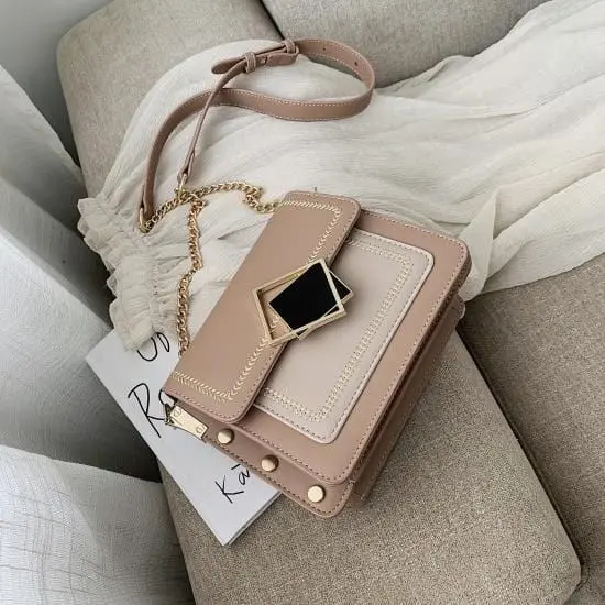 Chain Pu Leather Crossbody Bags For Women 2019 Small Shoulder Messenger Bag Special Lock Design Female Travel Handbags 3