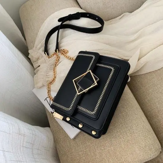 Chain Pu Leather Crossbody Bags For Women 2019 Small Shoulder Messenger Bag Special Lock Design Female Travel Handbags 4
