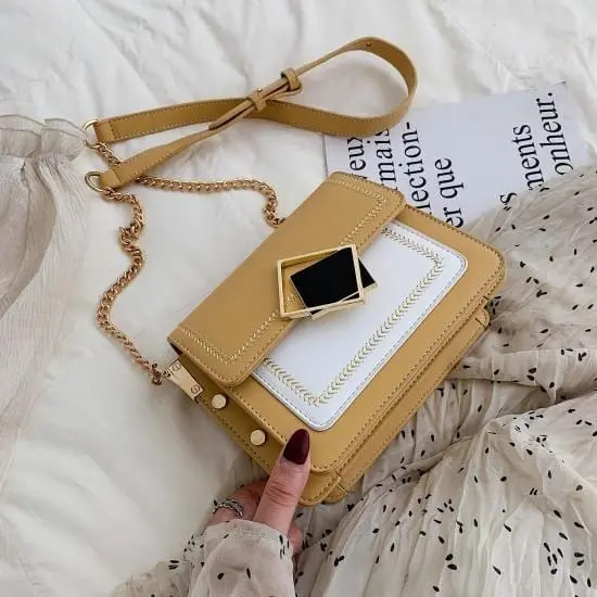 Chain Pu Leather Crossbody Bags For Women 2019 Small Shoulder Messenger Bag Special Lock Design Female Travel Handbags 4