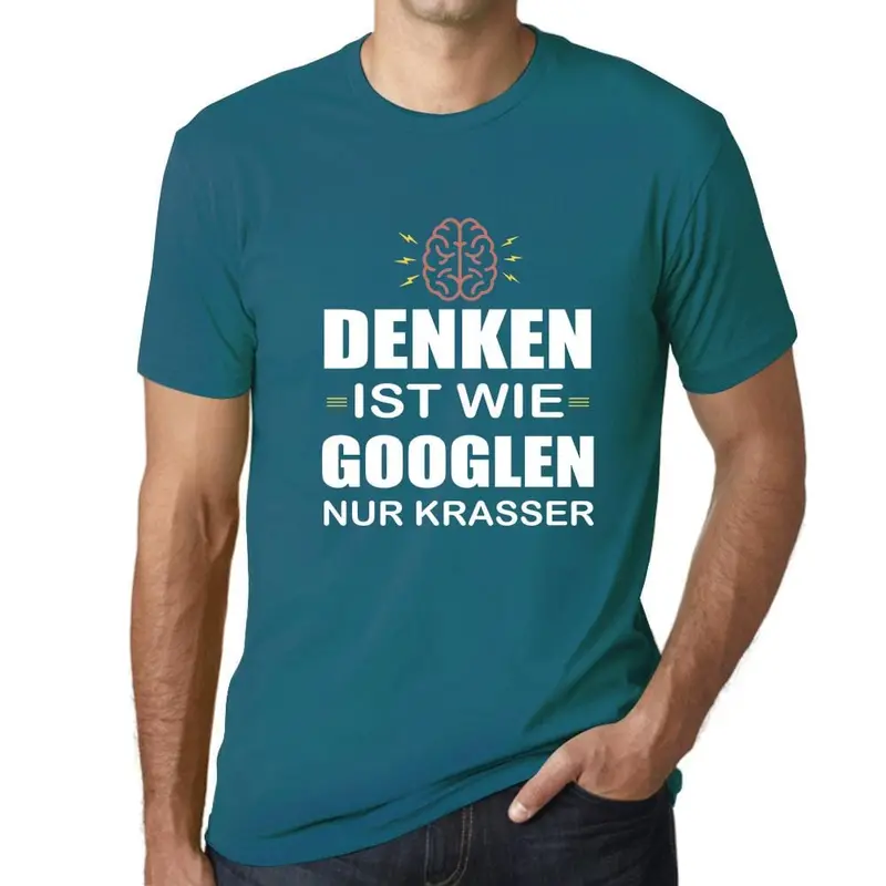 Clever ‘Thinking Is Like Googling’ T-Shirt – Nerdy & Relatable Brainy Tee