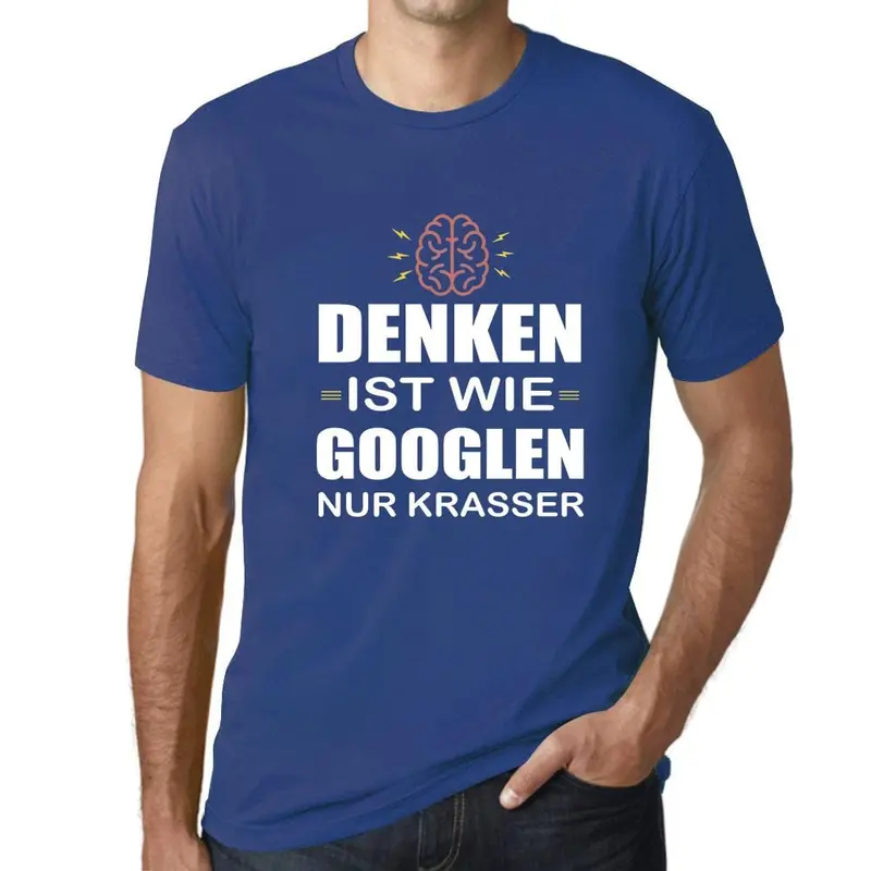 Clever ‘Thinking Is Like Googling’ T-Shirt – Nerdy & Relatable Brainy Tee