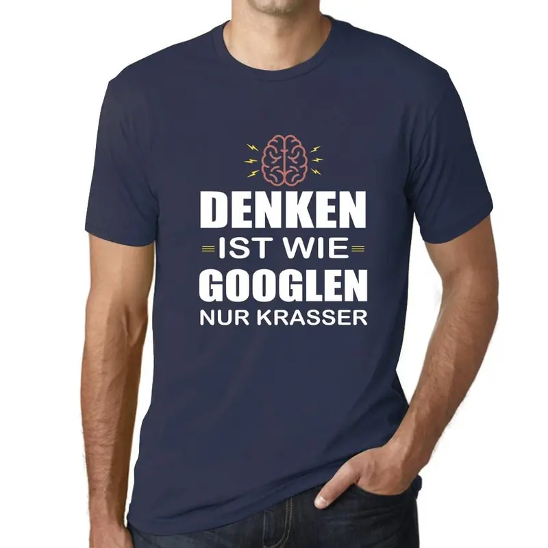 Clever ‘Thinking Is Like Googling’ T-Shirt – Nerdy & Relatable Brainy Tee