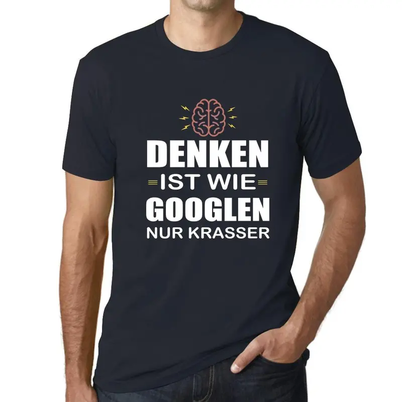 Clever ‘Thinking Is Like Googling’ T-Shirt – Nerdy & Relatable Brainy Tee