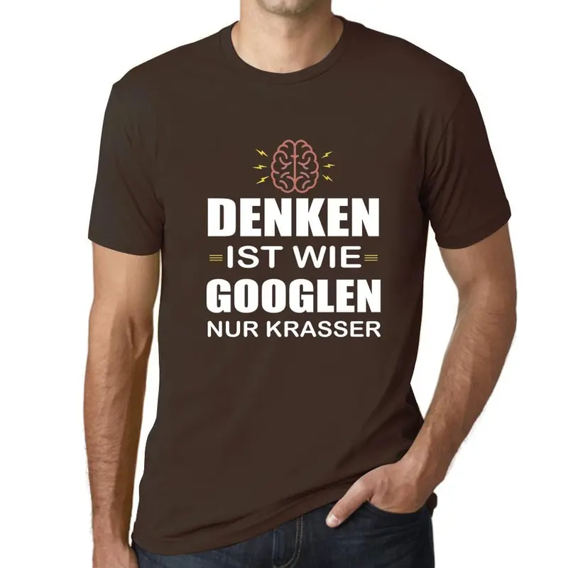 Clever ‘Thinking Is Like Googling’ T-Shirt – Nerdy & Relatable Brainy Tee