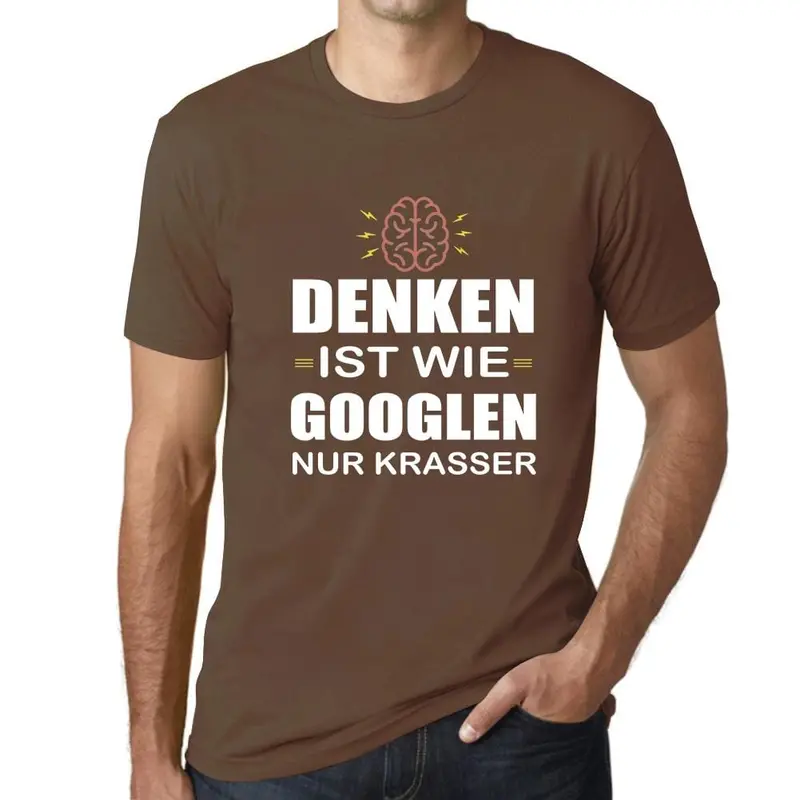 Clever ‘Thinking Is Like Googling’ T-Shirt – Nerdy & Relatable Brainy Tee
