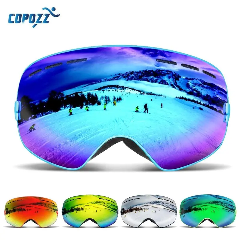 Copozz Brand Ski Goggles Men Women Snowboard Goggles Glasses For Skiing Uv400 Protection Snow Skiing Glasses Anti-Fog Ski Mask 1